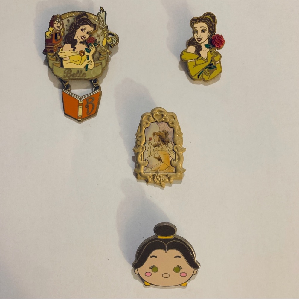 Official Disney trading pins Belle collection